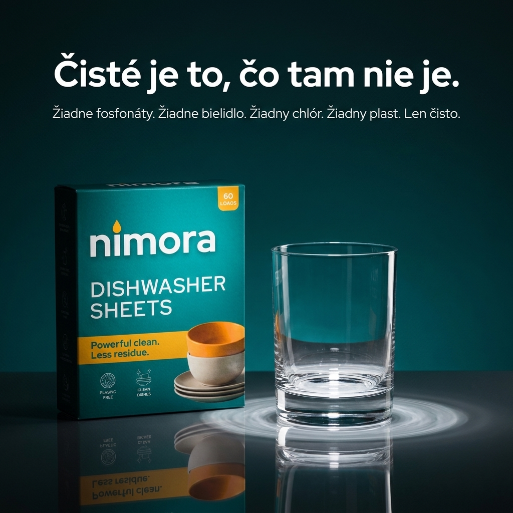 Proužky do myčky bez chemie — Nimora | 60 mytí, papírový obal