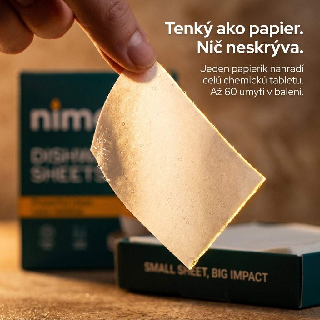 Proužky do myčky bez chemie — Nimora | 60 mytí, papírový obal