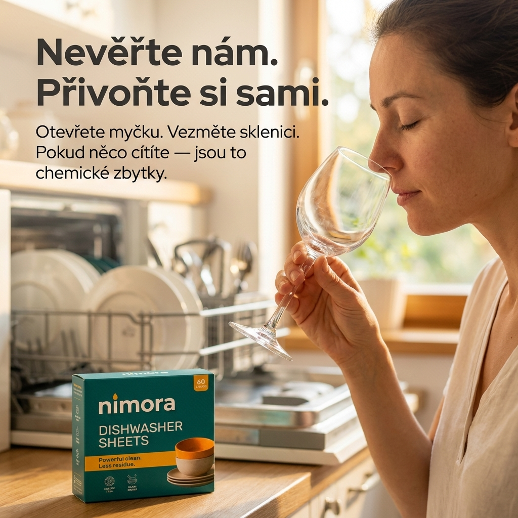 Proužky do myčky bez chemie — Nimora | 60 mytí, papírový obal