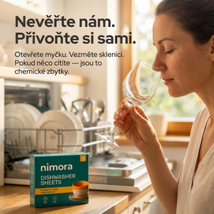 Proužky do myčky bez chemie — Nimora | 60 mytí, papírový obal