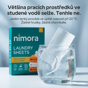 Proužky do pračky bez chemie — Nimora | 60 praní, papírový obal